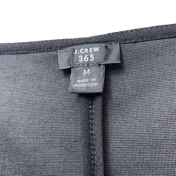 J.CREW 365 Sleeveless Top Medium Crossover Front Stretch Ponte Knit Black Shell - Picture 9 of 9